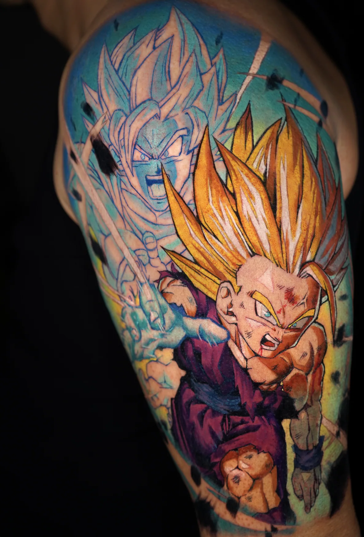 Tatouage Dragon Ball en couleur par Michael Taguet