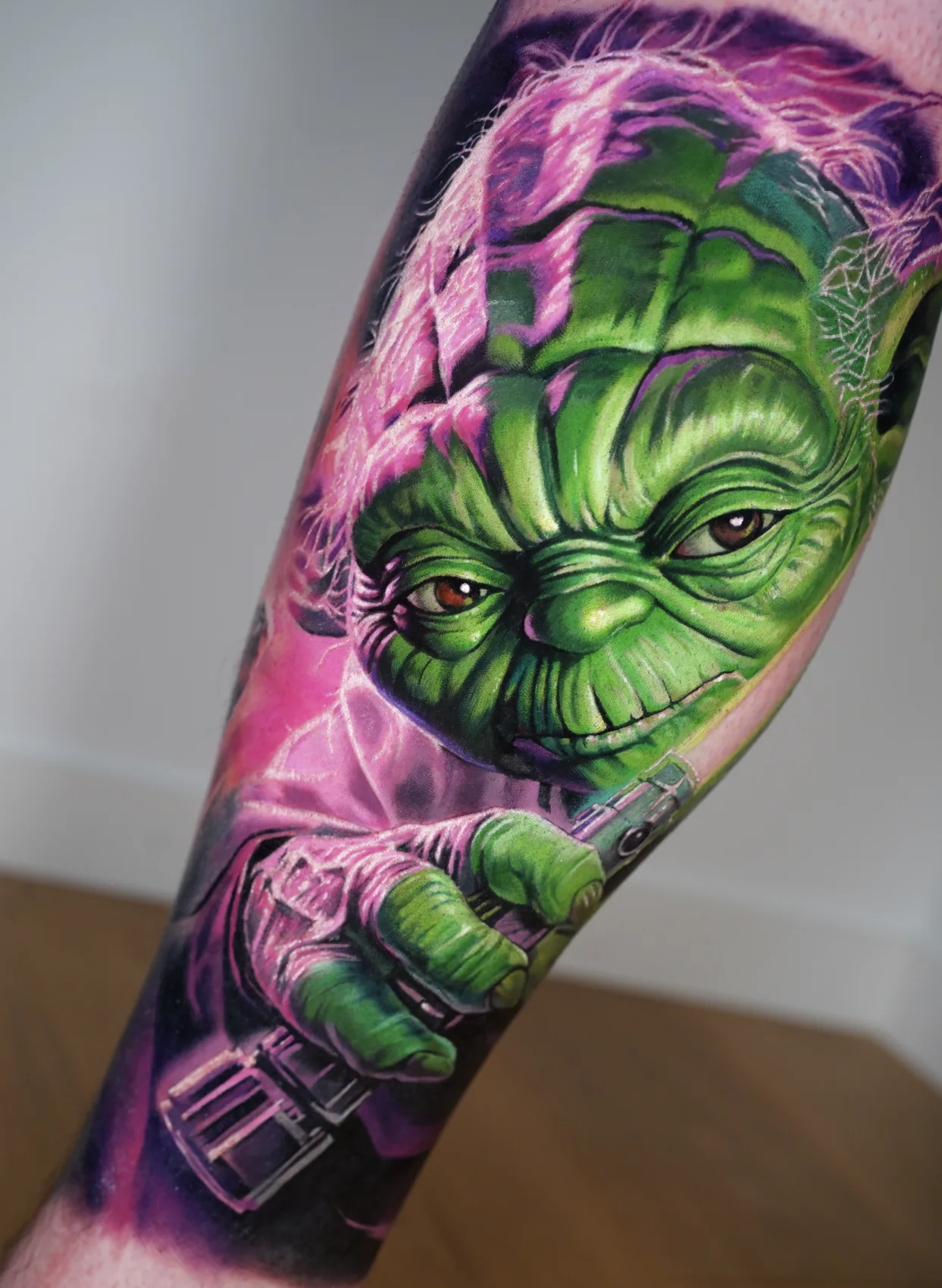 Tatouage Yoda en couleur — Michael Taguet